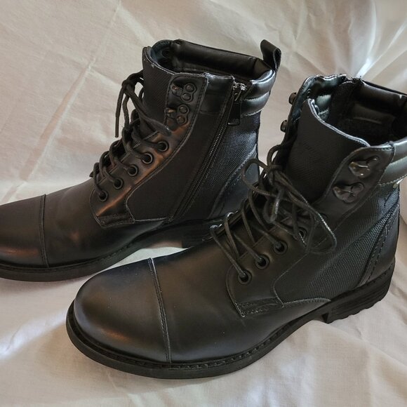 STEVE MADDEN Men's Hudson Black Water Resistant Jack Boot Size 8 - Picture 2 of 8